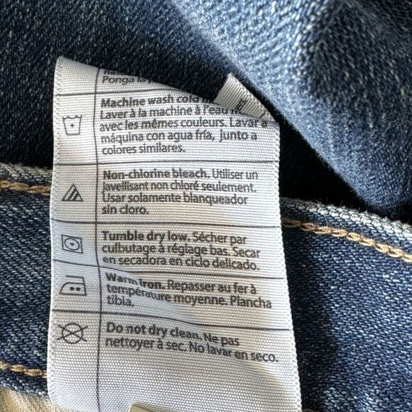 Carhartt SZ 26W Blaine Jeans Straight Leg Rugged Flex Stretch Zip-Fly Blue Women - Picture 9 of 10